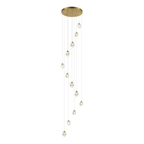 SL6114.203.12 Светильник подвесной ST-Luce Золотистый/Прозрачный LED 12*3W 3000K КАСКАТО