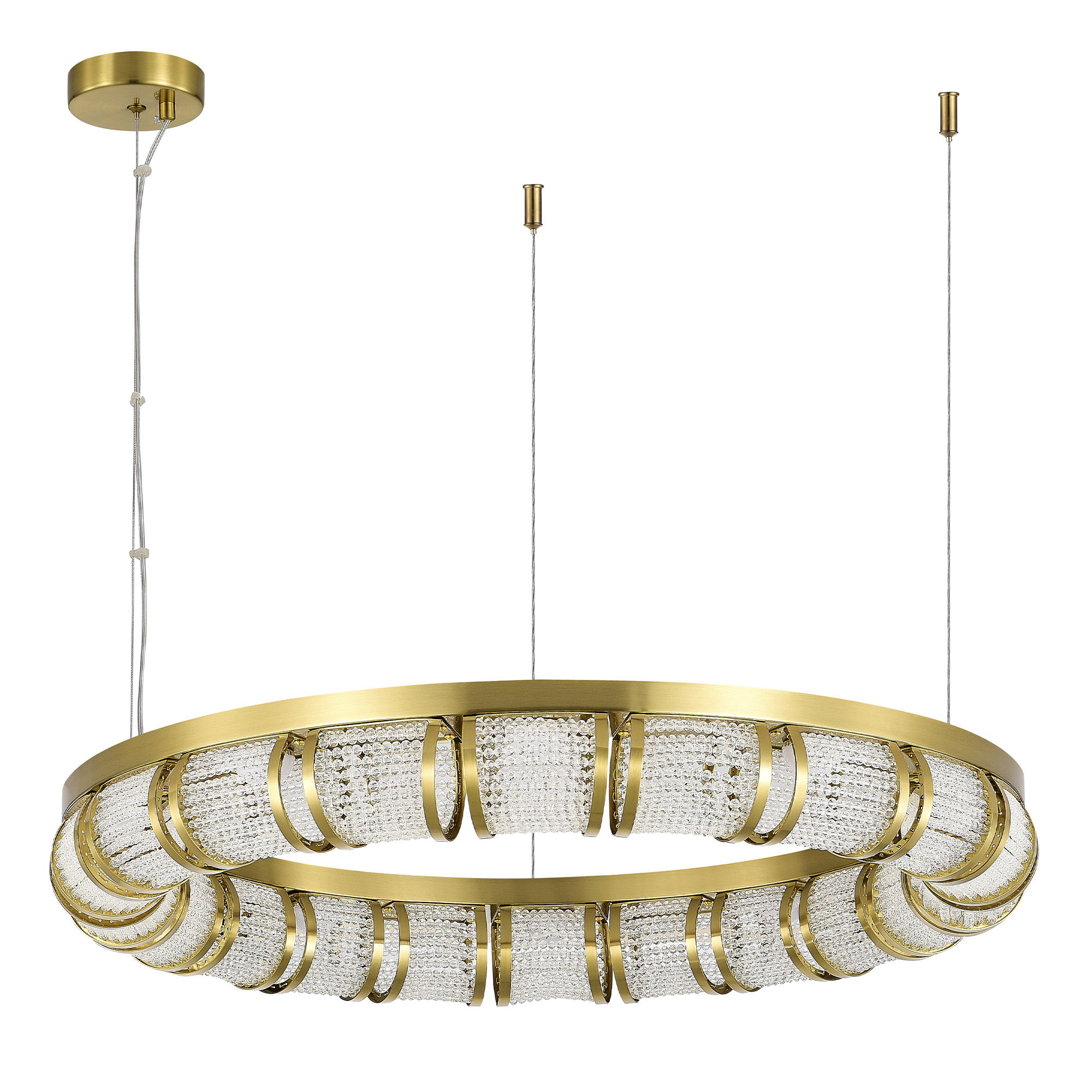 SL6011.303.01 Светильник подвесной ST-Luce Латунь/Прозрачный LED 1*50W ЭСМЕ