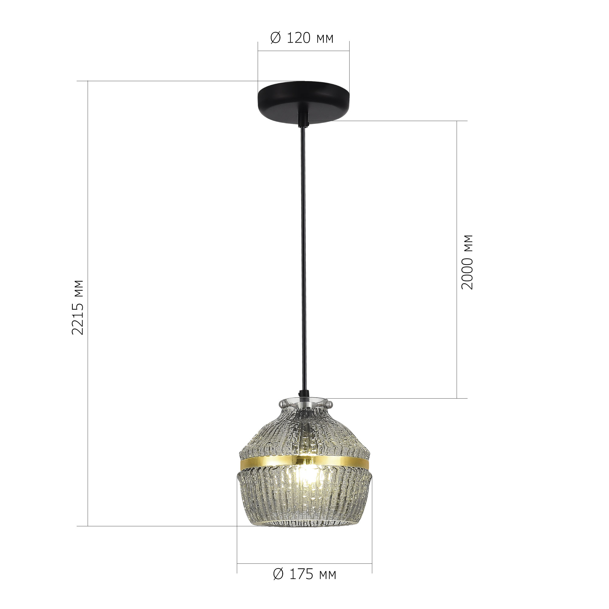 SL1661.413.01 Светильник подвесной ST-Luce Черный/Дымчатый E27 1*40W КОКОН