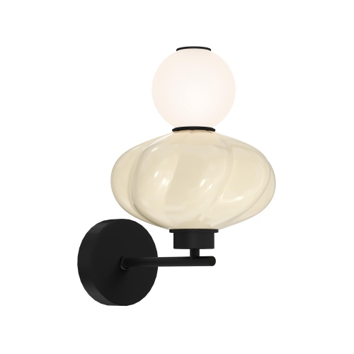 SL6134.411.01 Светильник настенный ST-Luce черный/желтый, опаловый LED 1*8W 3000K ФЛОРЕНТИНИ