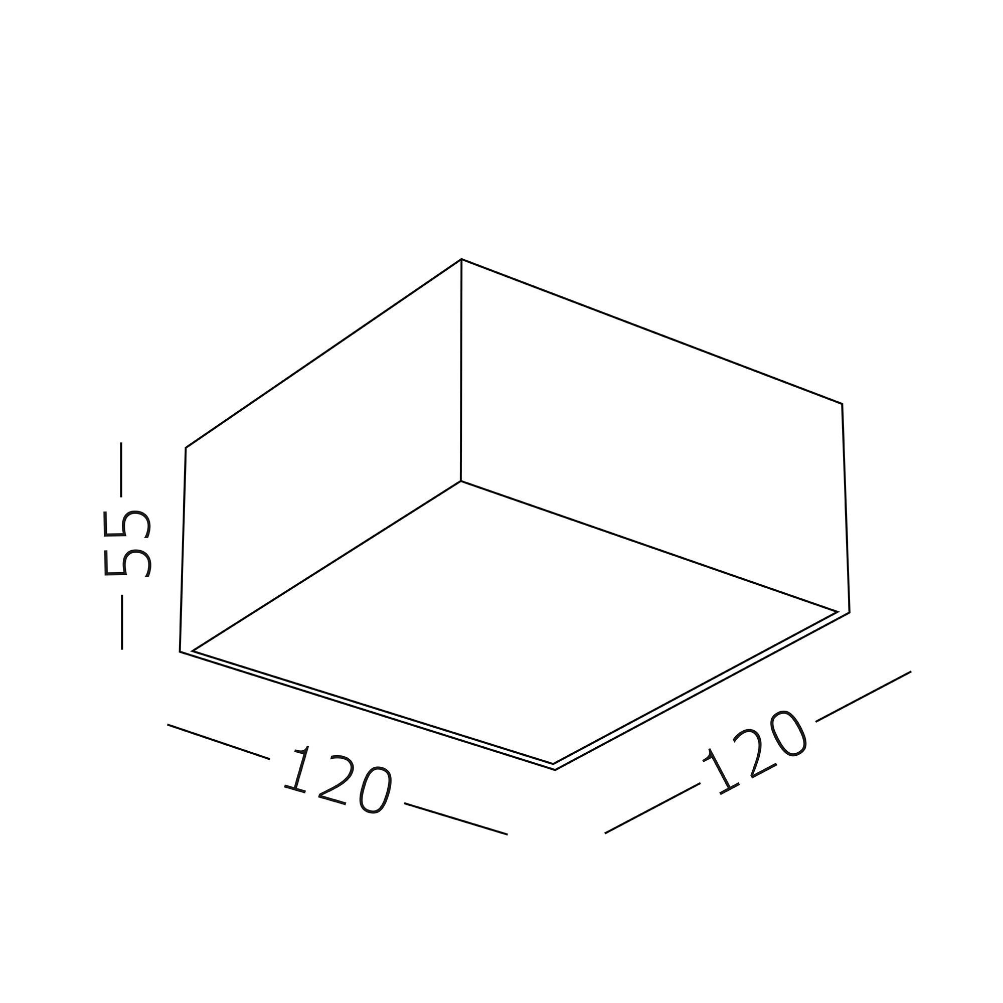 ST608.532.12 Светильник потолочный Белый LED 1*12W 3000K 1 080Lm Ra>90 120° IP20 L120xW120xH55 180-2 Накладные светильники