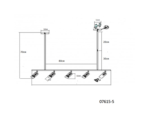 Люстра Kink Light Кайко черный Gu10 50W 07615-5,19
