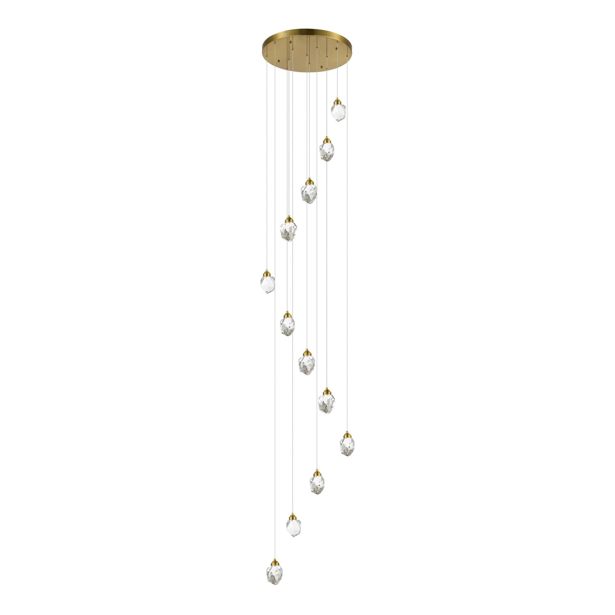 SL6114.203.12 Светильник подвесной ST-Luce Золотистый/Прозрачный LED 12*3W 3000K КАСКАТО
