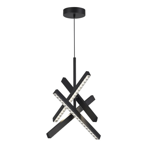 SL1018.413.04 Светильник подвесной ST-Luce черный/прозрачный LED 1*43W 4000K ЭВКЛИДИК