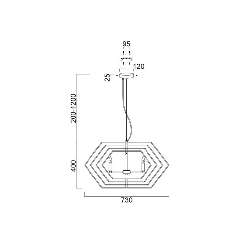 Подвесной светильник Folle 4xE14 40W VL1514P04