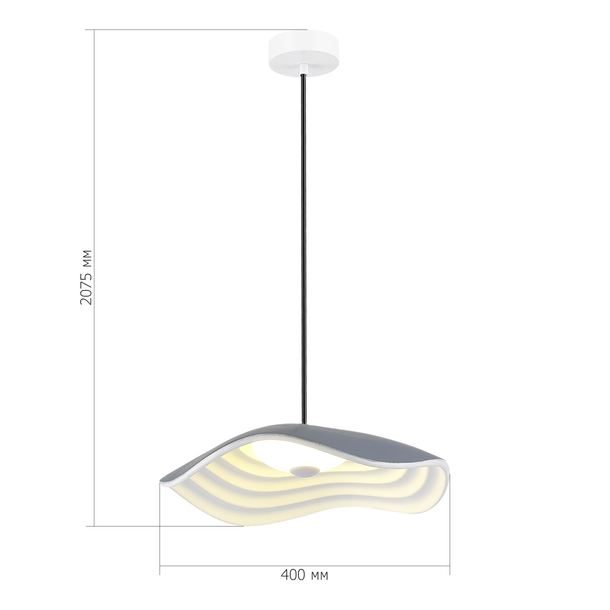 SL6208.701.12 Светильник подвесной ST-Luce Серый/Серый, Белый LED 1*12W 3000K ОАЗИС