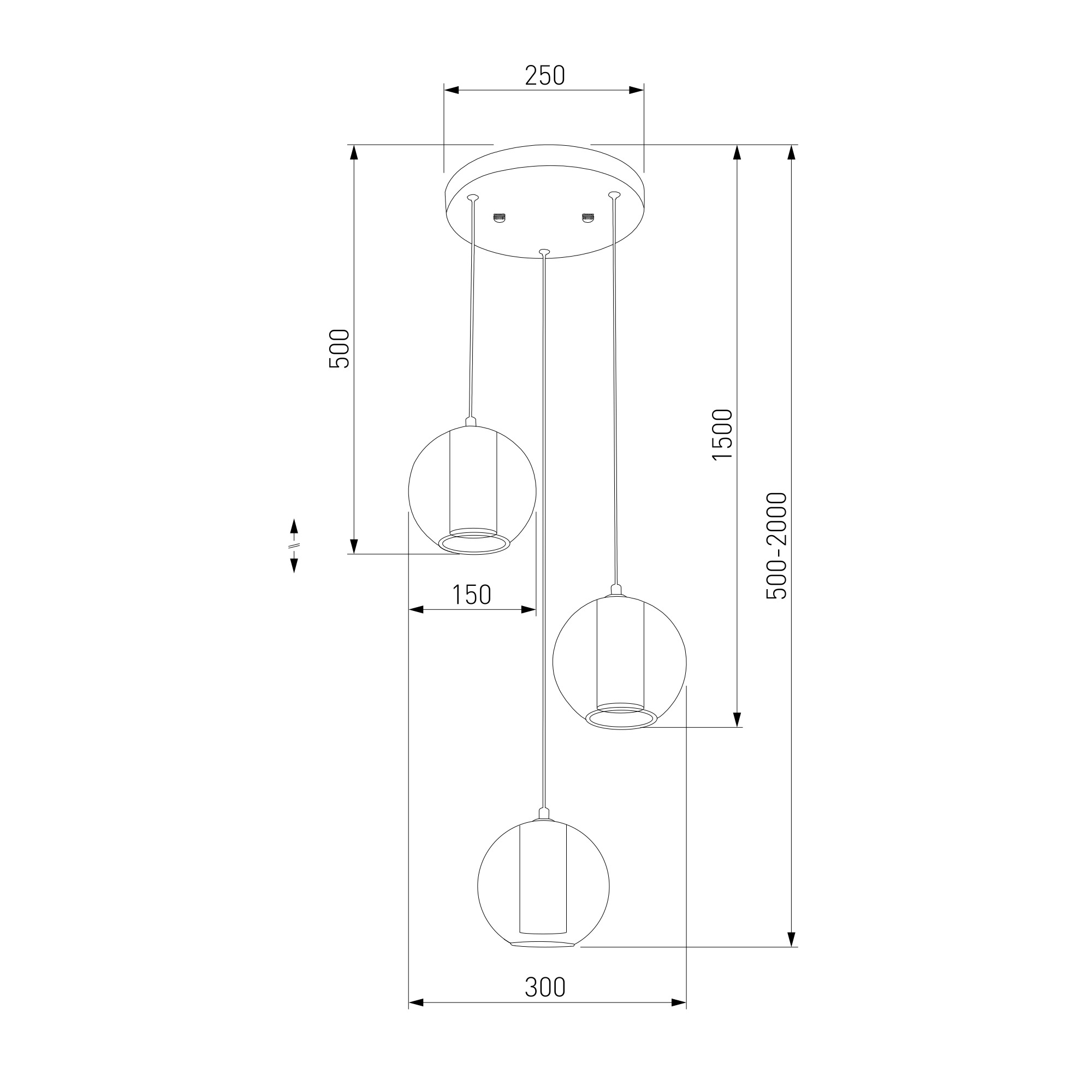  Eurosvet 50258/3 LED/ подвесной светильник/ дымчатый/бирюзовый
