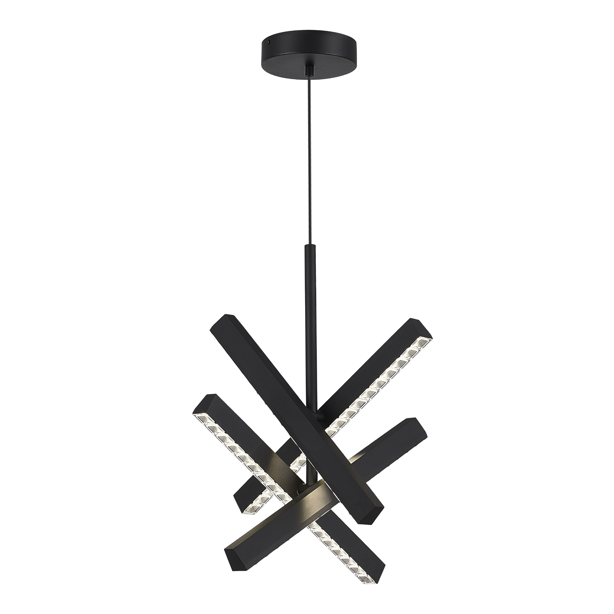 SL1018.413.04 Светильник подвесной ST-Luce черный/прозрачный LED 1*43W 4000K ЭВКЛИДИК