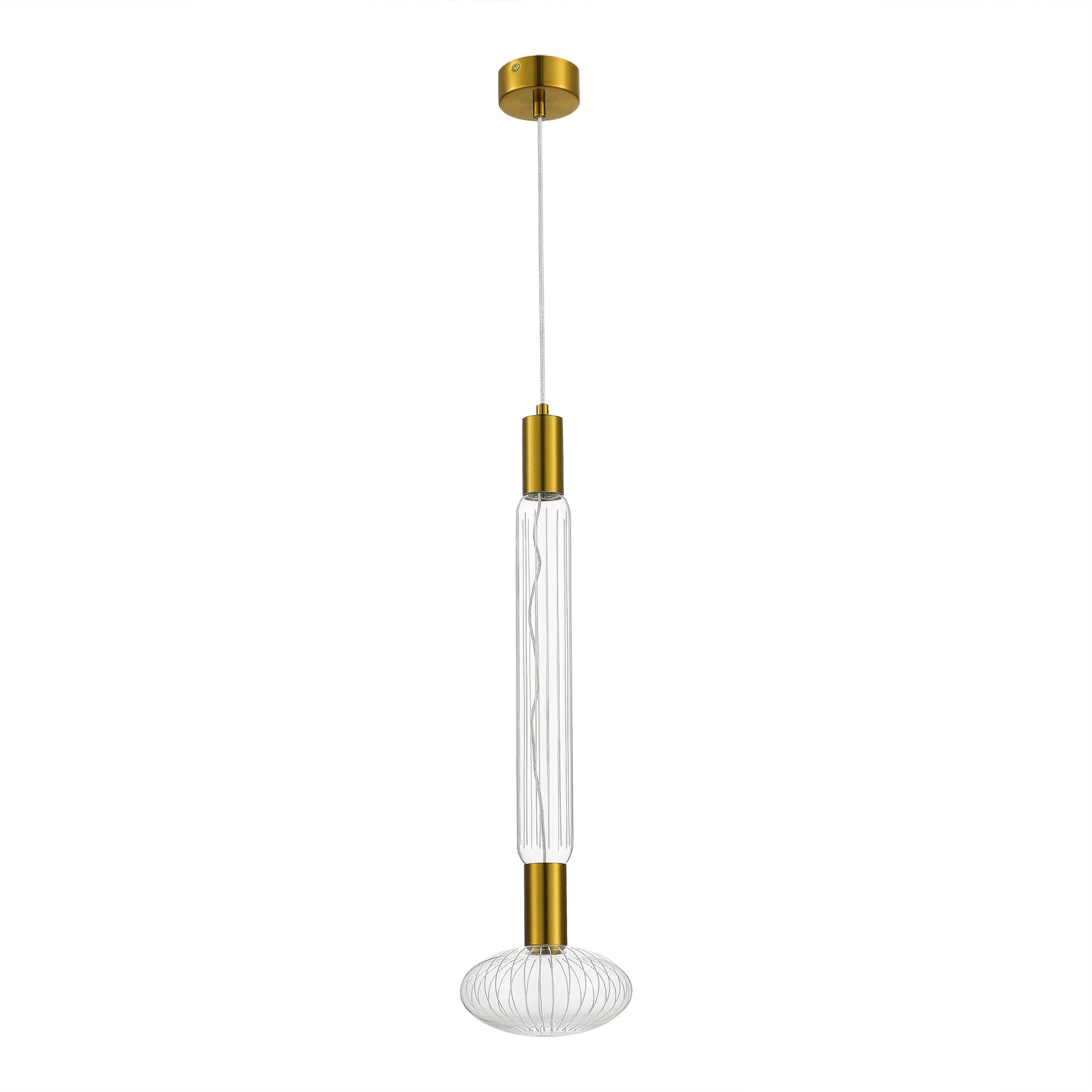 SL6117.213.02 Светильник подвесной ST-Luce Латунь/Золотой, Прозрачный LED 2*3W 3000K ТАККЕ