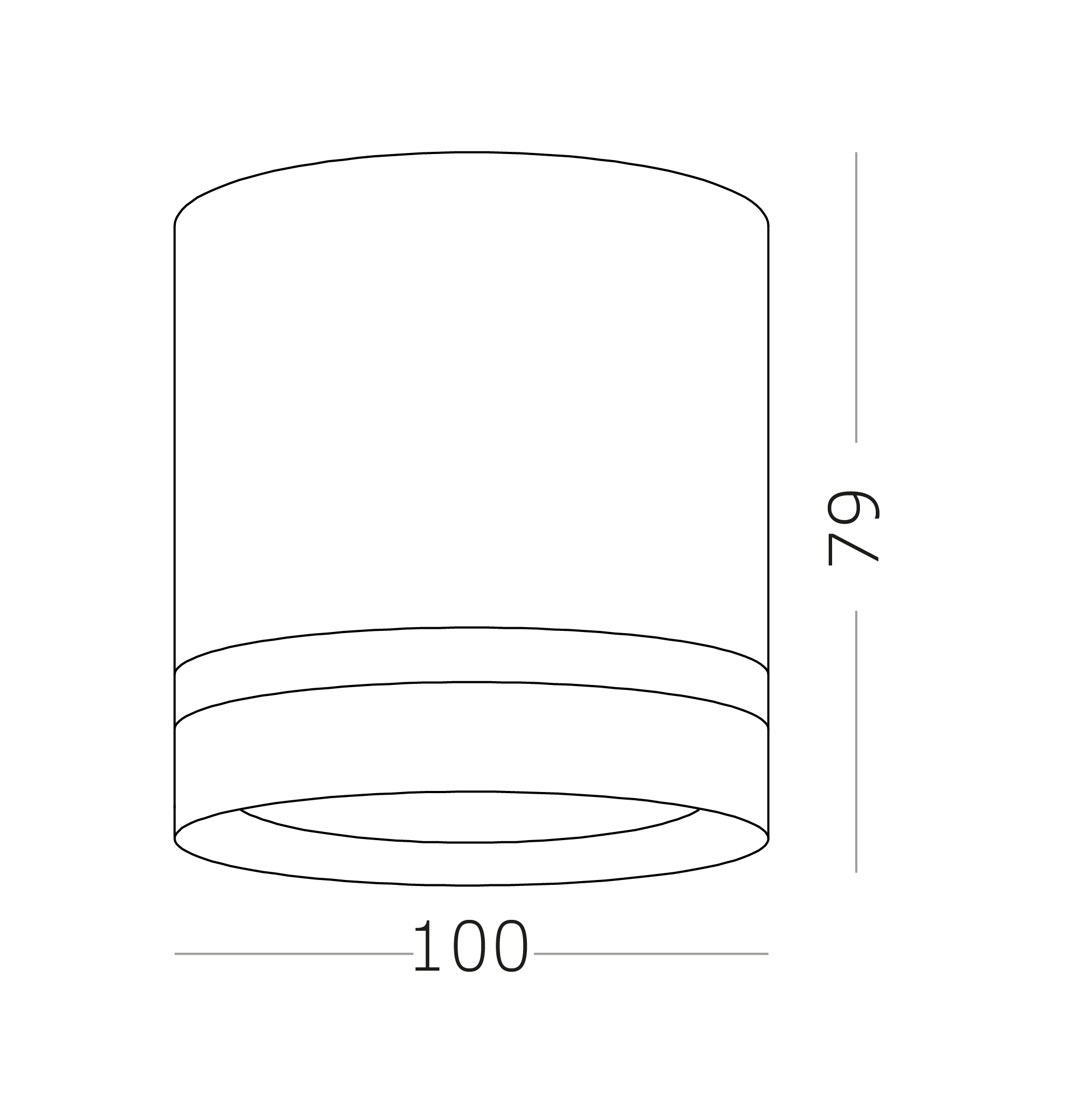ST115.442.12 Светильник потолочный Черный LED 1*12W 4000K 840Lm Ra>90 120° IP20 D79xH100 170-240V Накладные светильники