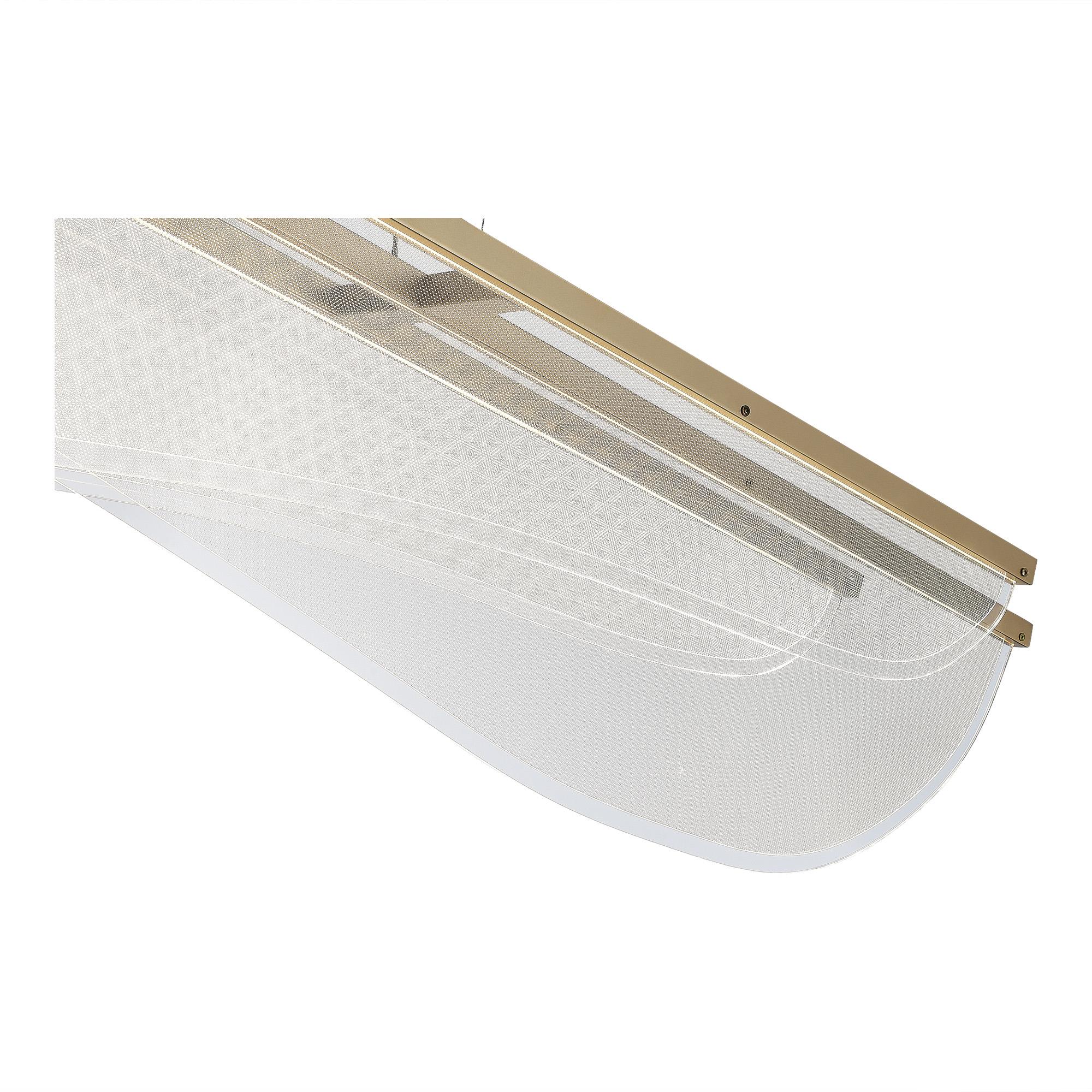SL6509.223.01 Светильник подвесной ST-Luce Золотистый/Прозрачный LED 1*60W 4000K ФЕЗАЛЕ