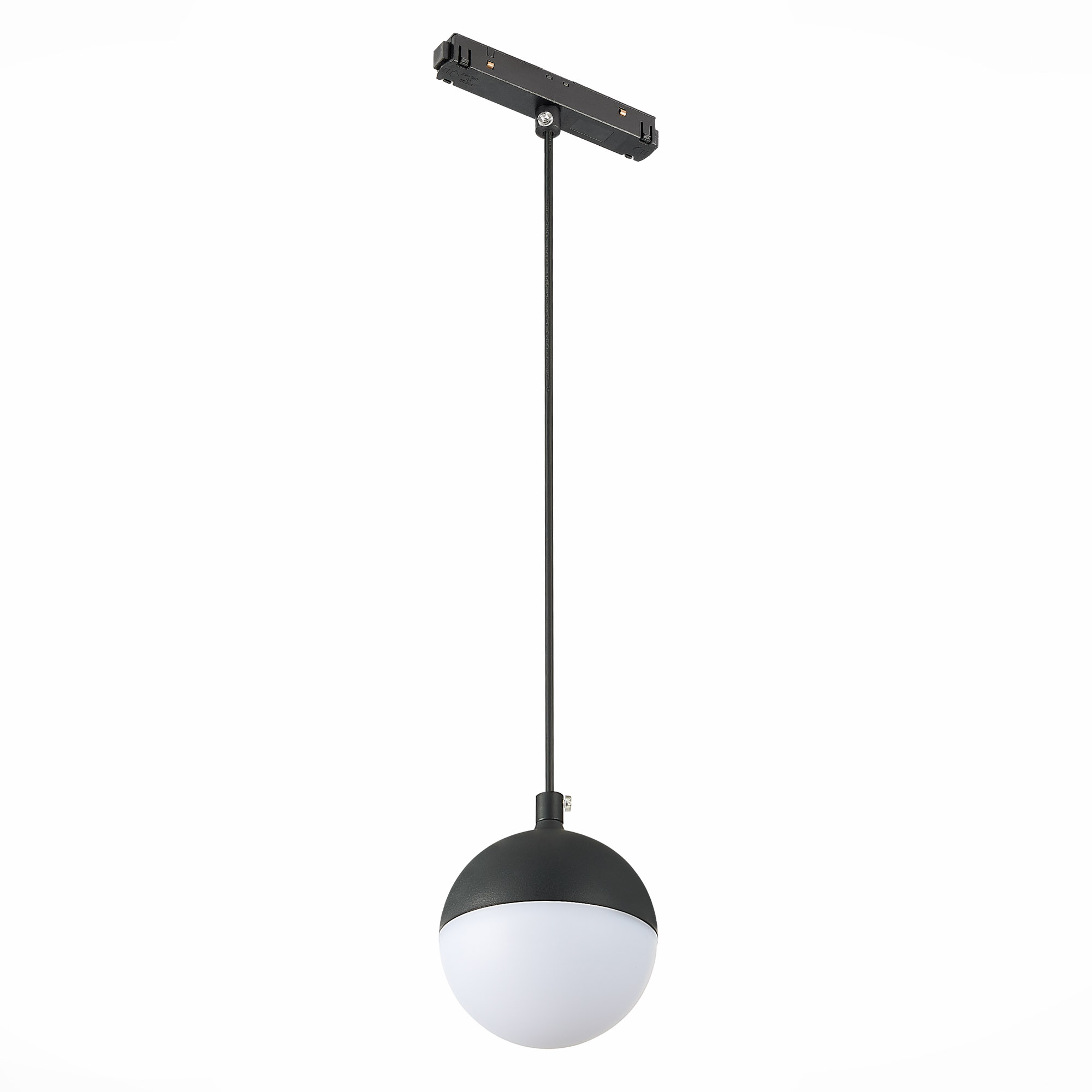 ST358.433.07 Магнитный трековый светильник подвесной Черный LED 1*7W 3000K 520Lm Ra>80 120° IP20 D90 СКАЙЛАЙН 48V