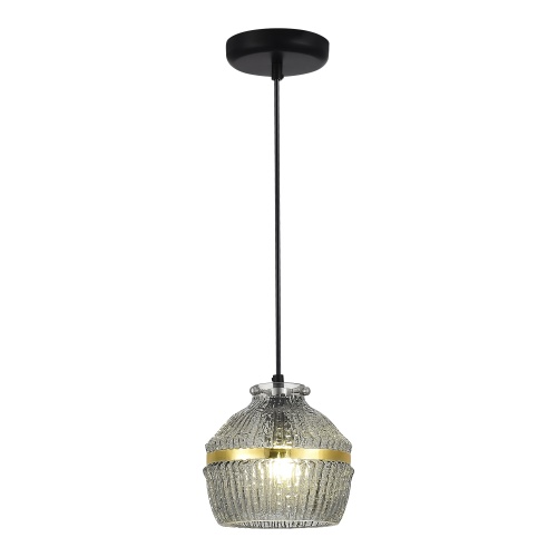 SL1661.413.01 Светильник подвесной ST-Luce Черный/Дымчатый E27 1*40W КОКОН