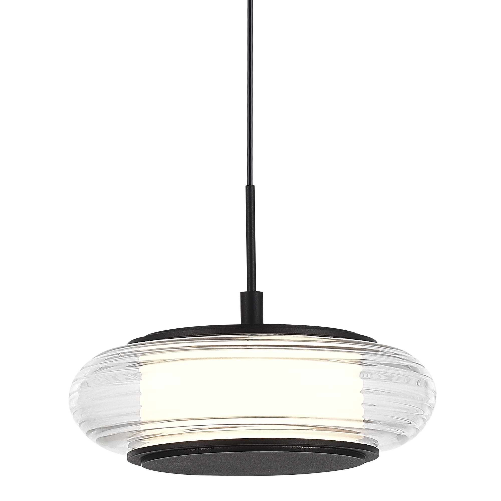 SL6239.403.01 Светильник подвесной ST-Luce черный/прозрачный LED 1*7W 3000K ФРИТЕЛЛА