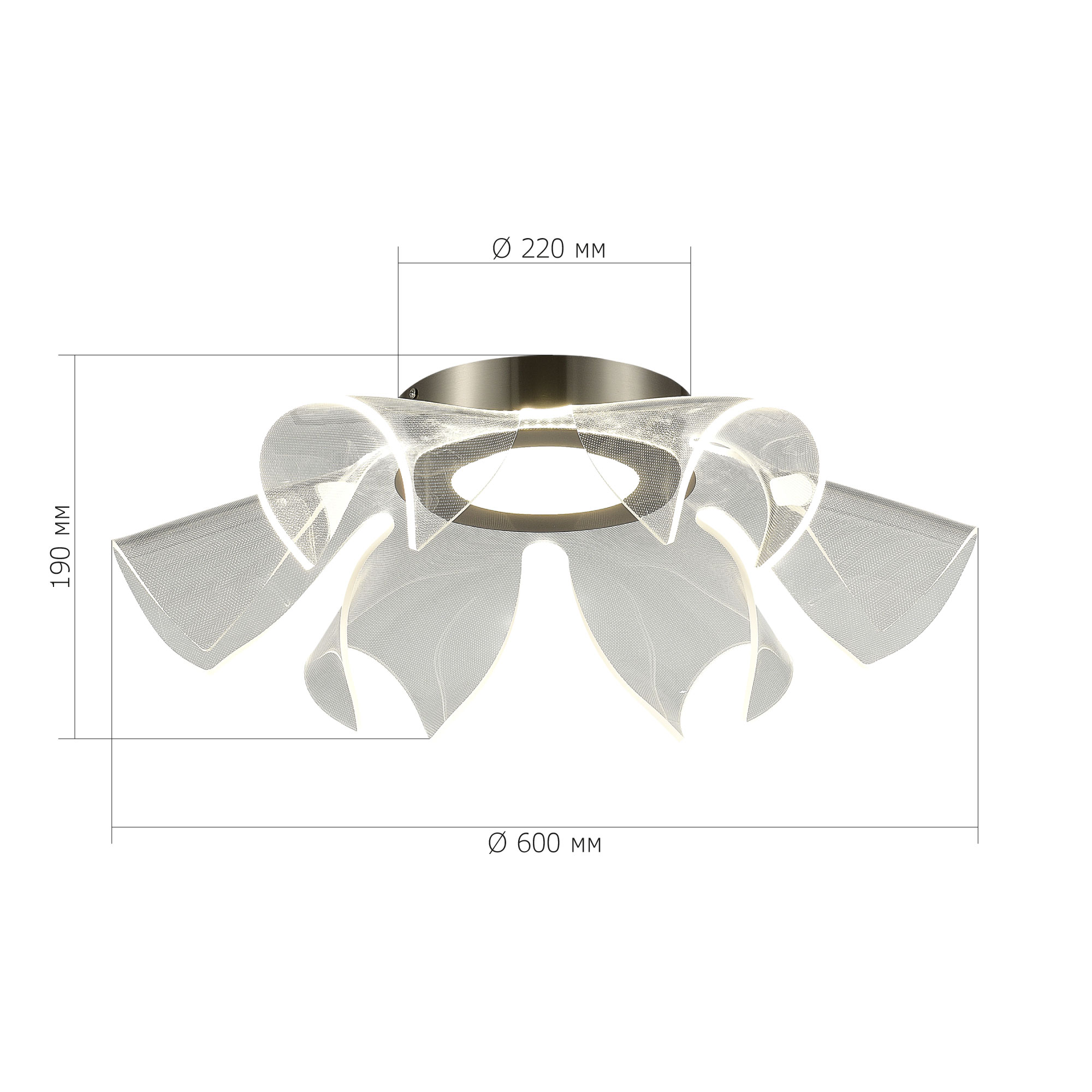SL6235.102.20 Светильник потолочный ST-Luce Никель/Прозрачный LED 1*20W 4000K ФИЕРА