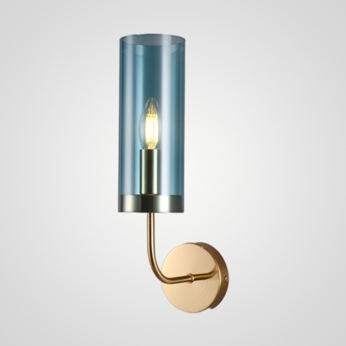 Настенный светильник Agne Blue Glass Tube wall light 100322-22
