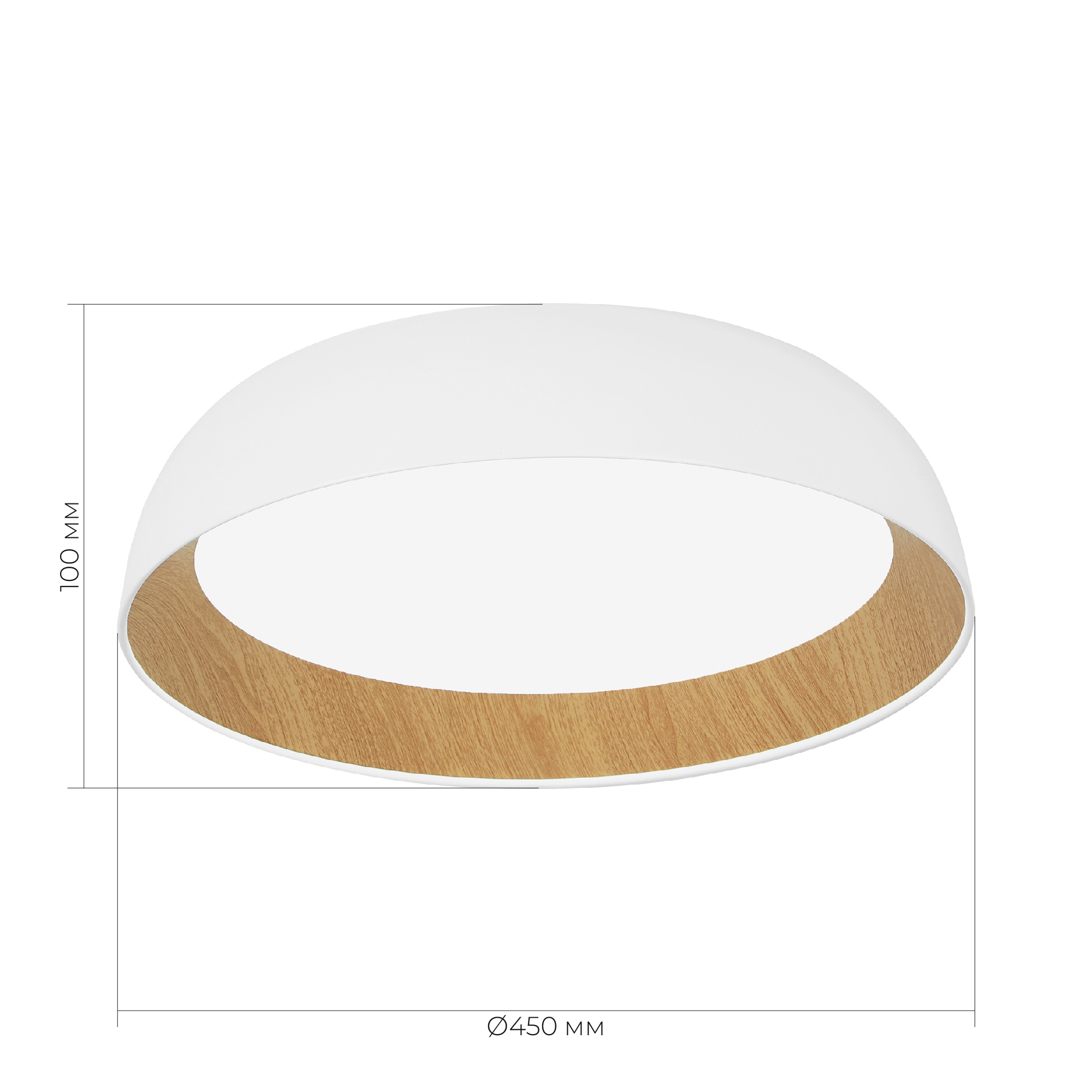 SLE1812-502-01 Светильник потолочный Белый, Древесный/белая LED 1*36W 4000K МЬЮЗЕ