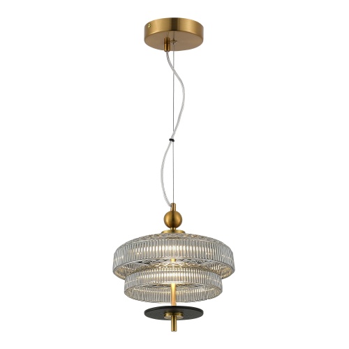 SL6122.303.01 Светильник подвесной ST-Luce Латунь/Латунь, Дымчатый LED 1*8W 3000K ОРИЕНТАЛЬ