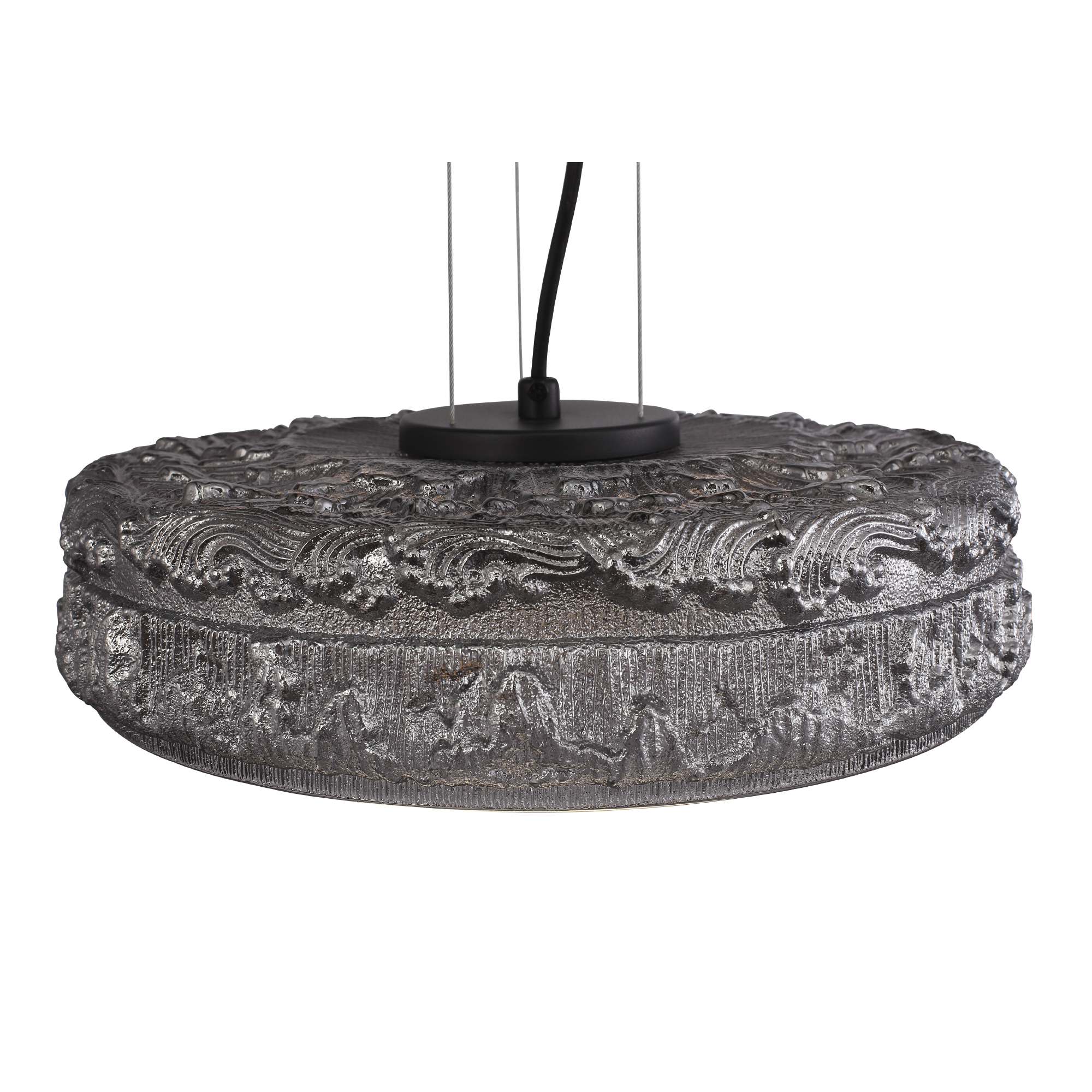SL6143.413.01 Светильник подвесной ST-Luce черный/дымчатый LED 1*15W 4000K АНТИК