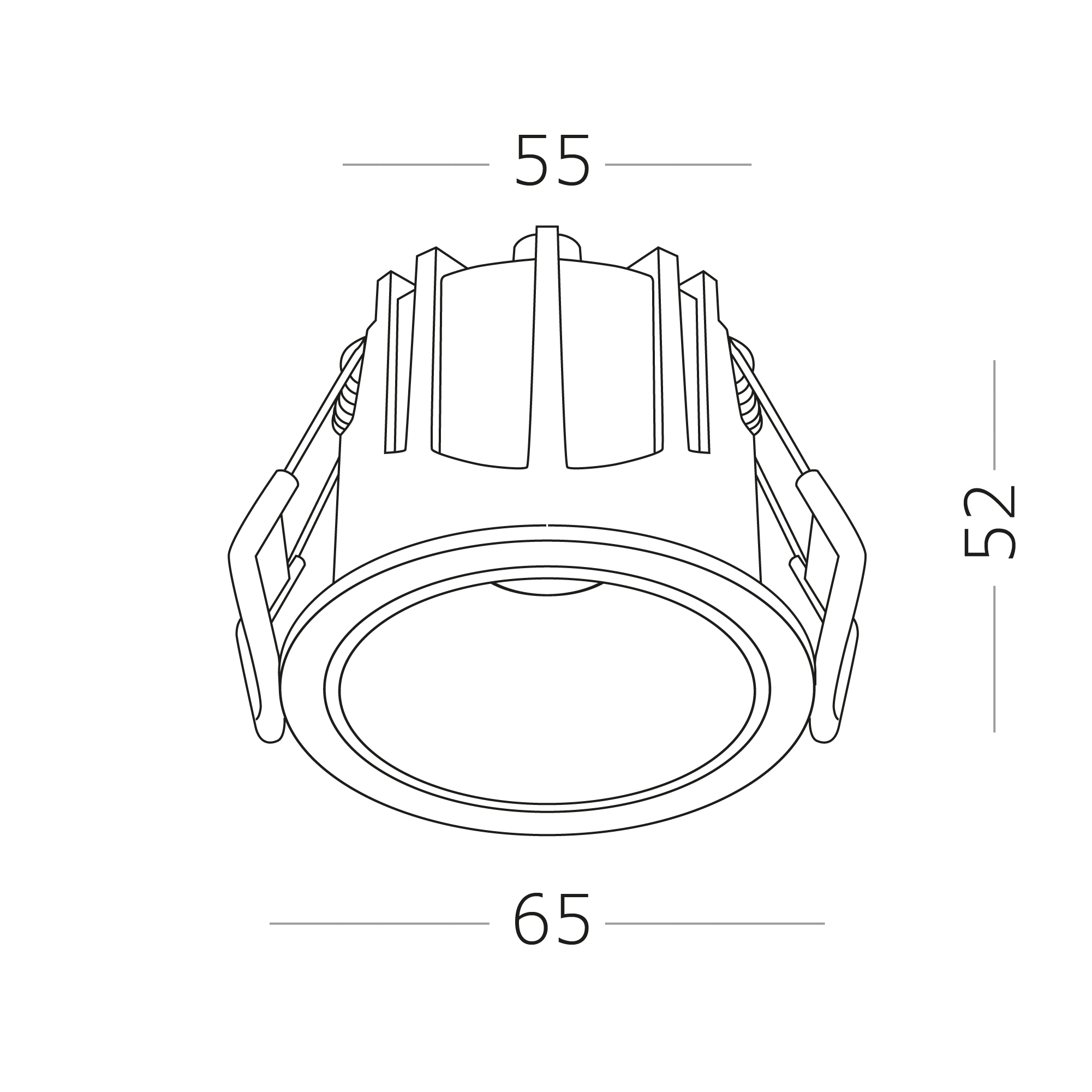 ST757.548.10R Св-к встр. Белый LED 1*10W 4000K 700Lm Ra >90 60° IP20 D65xH52 85-265V Встраиваемые светильники