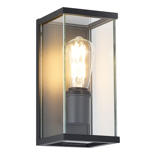 SL9019.701.01 Светильник уличный настенный ST-Luce темно-серый E27 1*15W ГРОСС