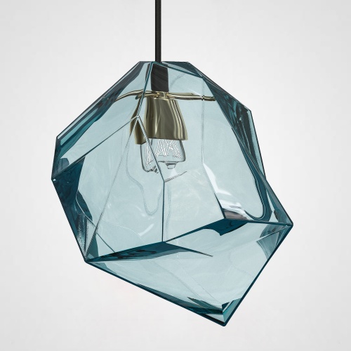 Подвесной светильник Color Ice Cube Pendant JEVIO 1 Голубой 140781-26