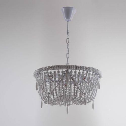 Подвесная люстра RH Anselme White Wood Weathered Chandelier 84574-22