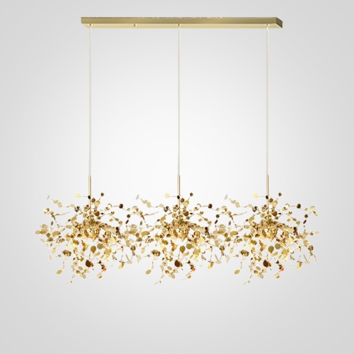 Подвесной светильник Tezani Argent Suspension Linear Gold 3 L110 177957-22