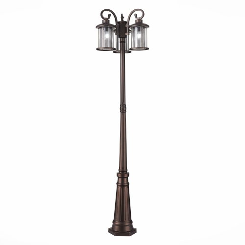 SL080.425.03 Светильник уличный наземный ST-Luce Темный кофе/Прозрачный, Темный кофе E27 3*100W ЛАСТЕРО