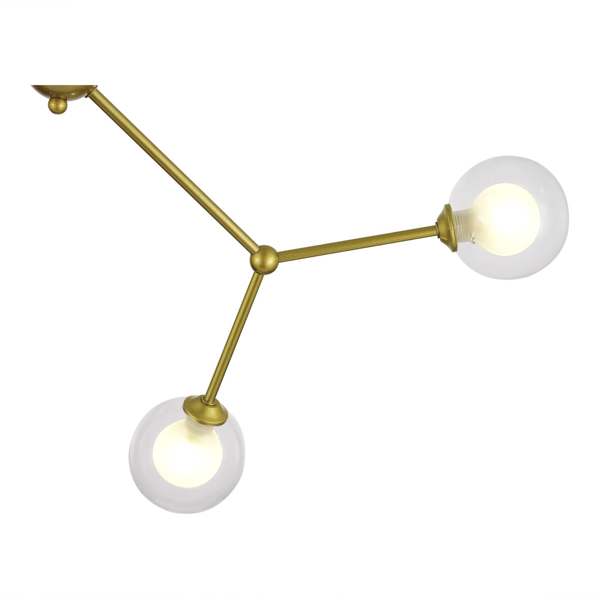 SLE1106-203-04 Светильник подвесной Золотистый/Прозрачный, Белый G9 LED 4*5W АРКУС
