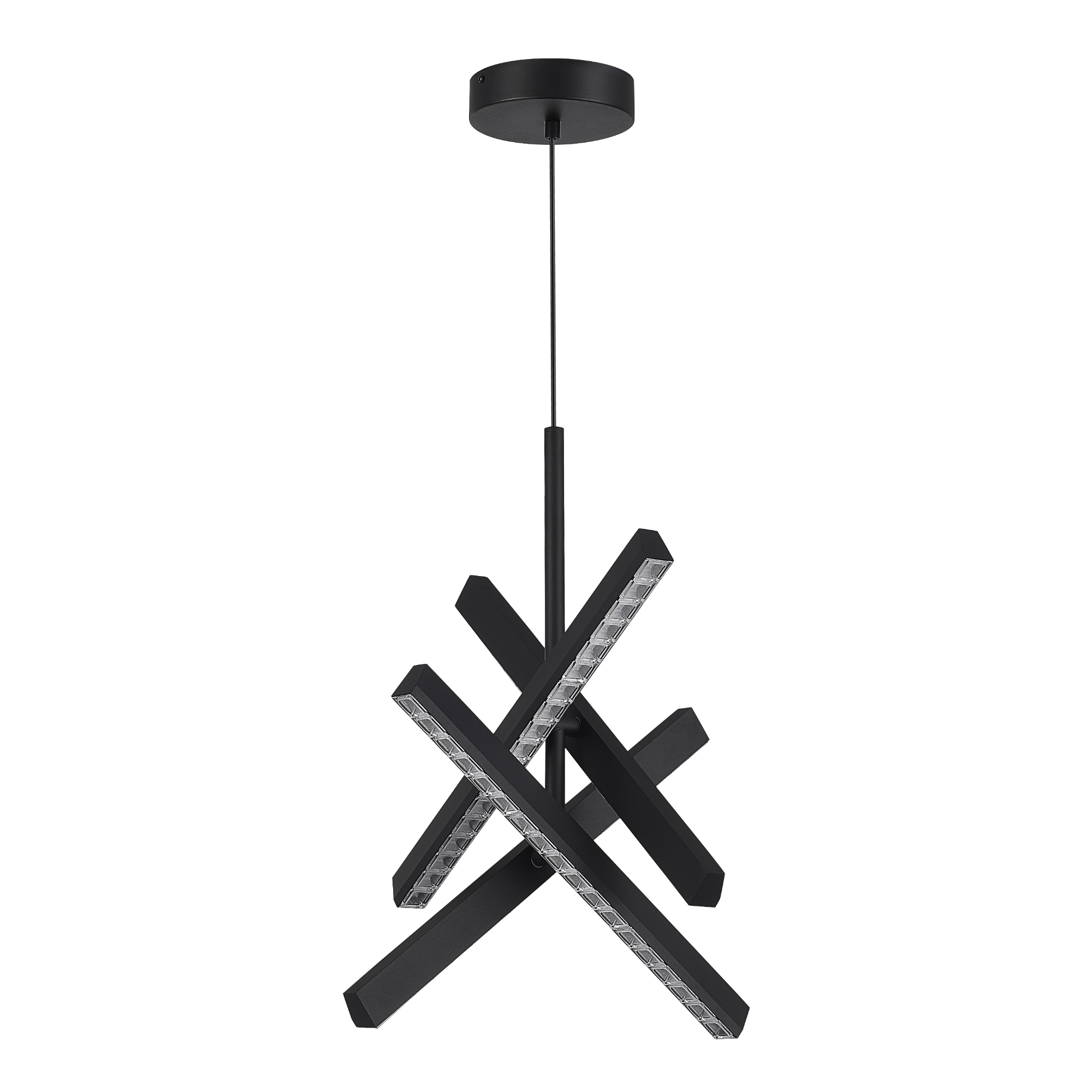 SL1018.413.04 Светильник подвесной ST-Luce черный/прозрачный LED 1*43W 4000K ЭВКЛИДИК