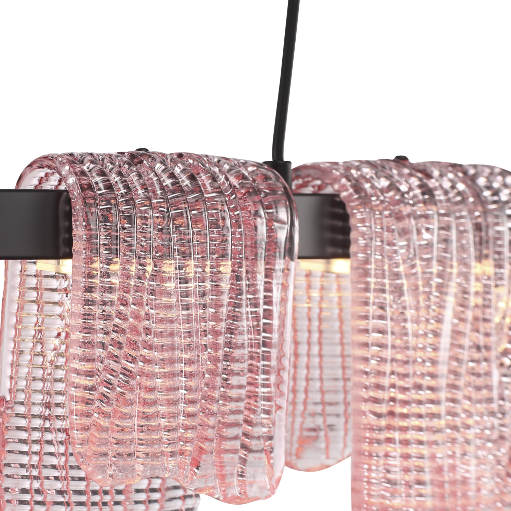 SL6021.403.36 Светильник подвесной ST-Luce черный/розовый LED 1*36W 3000K ВУАЛЬ