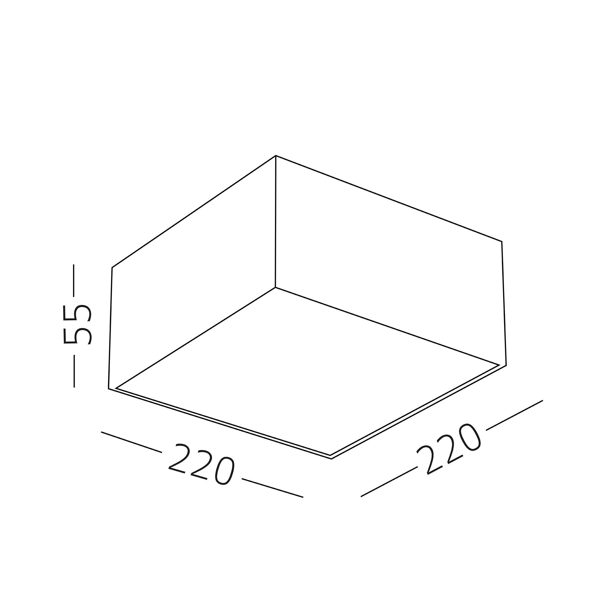 ST608.542.27 Светильник потолочный Белый LED 1*27W 4000K 2 160Lm Ra>90 120° IP20 L220xW220xH55 180-2 Накладные светильники