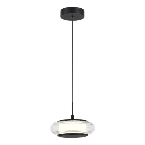 SL6239.403.01 Светильник подвесной ST-Luce черный/прозрачный LED 1*7W 3000K ФРИТЕЛЛА