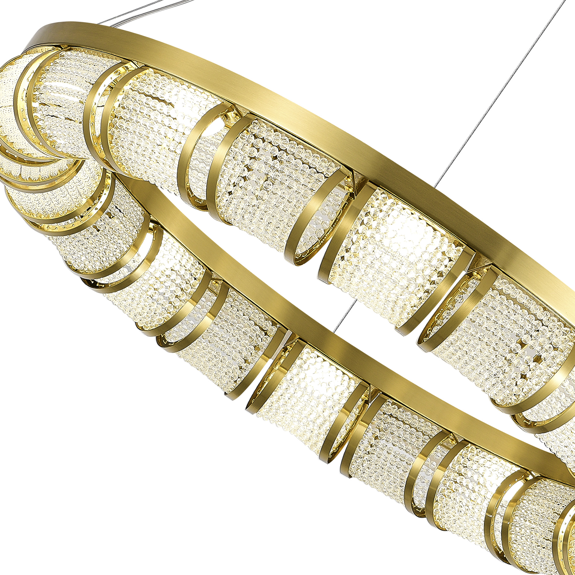 SL6011.303.01 Светильник подвесной ST-Luce Латунь/Прозрачный LED 1*50W ЭСМЕ