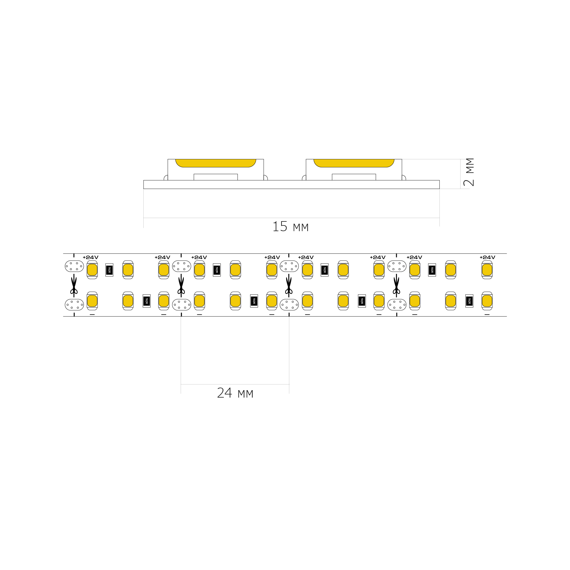 ST1002.320.20 Светодиодная лента  - -*20W 3000K 2 000Lm Ra90 IP20 L5000xW15xH2 24VV Светодиодные ленты