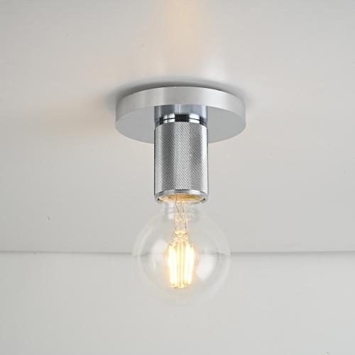 Потолочный светильник RH Utilitaire Socket Flushmount Silver 123678-22