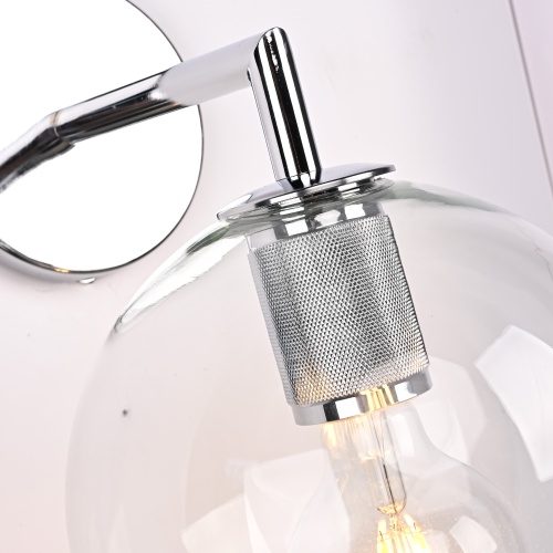 Бра RH Utilitaire Globe Shade Single Sconce Silver 123277-22