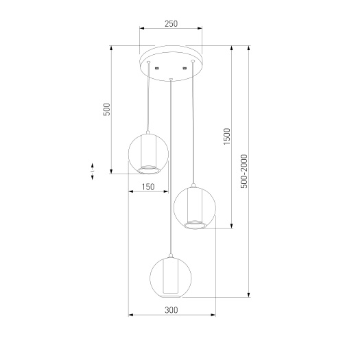  Eurosvet 50258/3 LED/ подвесной светильник/ дымчатый/бирюзовый