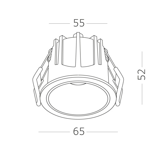 ST757.448.10R Св-к встр. Белый LED 1*10W 4000K 700Lm Ra >90 60° IP20 D65xH52 85-265V Встраиваемые светильники