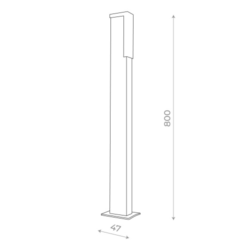 SL096.445.02 Светильник уличный наземный ST-Luce Черный/Белый LED 1*6W 4000K ПОТТИ