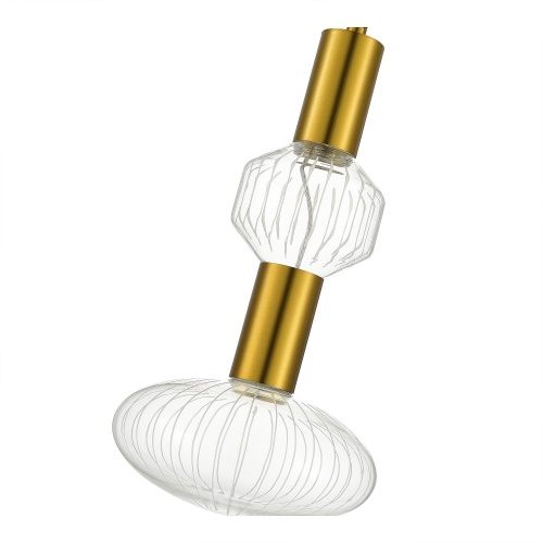 SL6117.223.02 Светильник подвесной ST-Luce Латунь/Золотой, Прозрачный LED 2*3W 3000K ТАККЕ