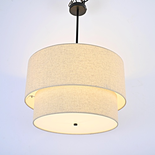 Подвесной светильник RH TWO-TIER ROUND Shade Linen 75148-22