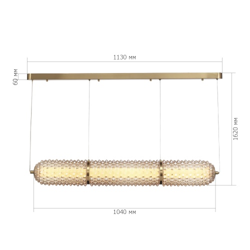 SL6144.313.01 Светильник подвесной ST-Luce латунь/Шампань LED 1*37W 4000K САГУАРО