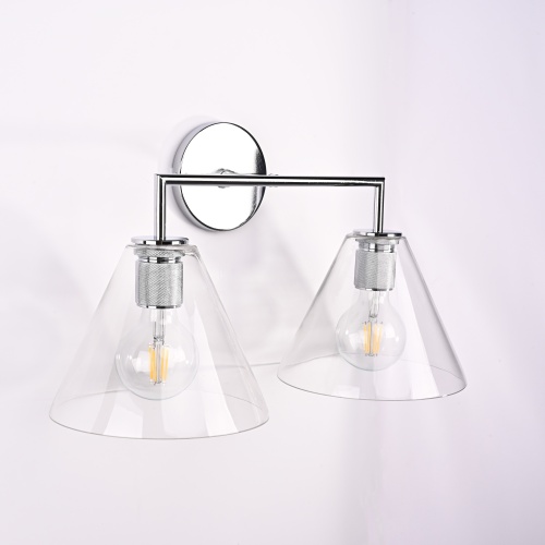 Бра RH Utilitaire Funnel Shade Double Sconce Silver 123268-22