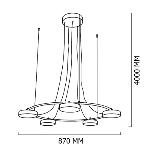 Подвесная люстра CARY D87 151602-26