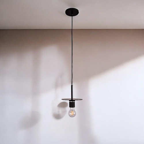 Подвесной светильник RH Utilitaire Disk Shade Pendant Black 123642-22