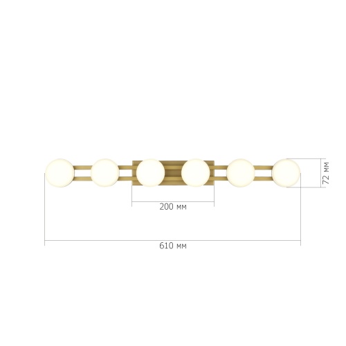 SL6610.201.06 Светильник настенный ST-Luce золотистый/белый LED 1*12W 4000K МОНРО