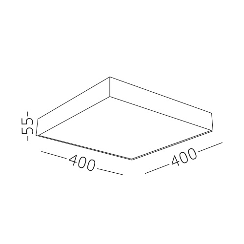 ST608.532.48 Светильник потолочный Белый LED 1*48W 3000K 4 320Lm Ra>90 120° IP20 L400xW400xH55 180-2 Накладные светильники