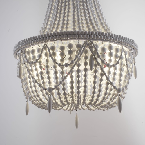 Люстра Anselme White Wood Large Chandelier 84548-22